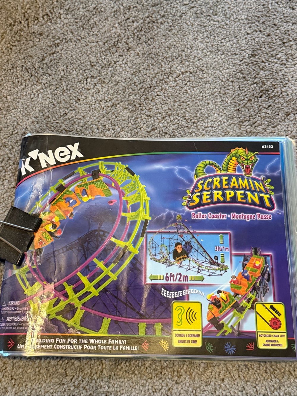 Directions for Screamin' Serpent Roller Coaster Kids Toy - Neon Green & Pink